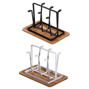 Kitchen Storage Iron Mug Holder Cup Rack Non Slip Modern Home Organizer Metal Drying For Coffee Mugs Office Jars Tea Cups