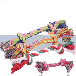 Dog Toys Chews 1 Pcs Dog Toys Puppy Bone Cotton Chew Knot Toy Durable Braided Rope Cat Dog Training Toys Pet Supplies Multi-size