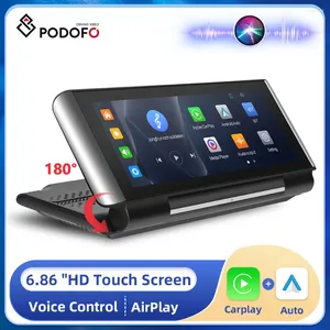 Podofo 6.86"Car Monitor Carplay Android Auto Screen Portable Smart Player Bluetooth Music Voice Control For Toyota Honda Hyundai