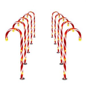 Christmas Decorations Candy Cane Pathway Lights Christmas Year Holiday Outdoor Garden Home Light Navidad 2021239c