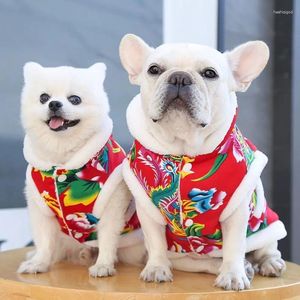 Dog Apparel Warm Clothes Year Outfit Chinese Traditional Dogs Pet Party Winter Coat Costume