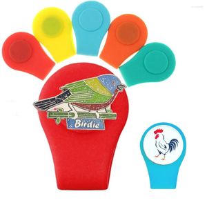 Ausili per l'allenamento del golf Indicatore di palla Clip per cappello in silicone Magnetico durevole rimovibile Si attacca facilmente al bordo della tasca della cintura Regalo per l'amico golfista