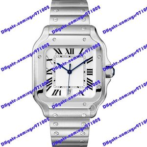 RESPOSTA AUTOMÁTICO DE ASIÁTICA DE ALTA QUALIDADE 40mm Men's Watch 35mm White Dial Feminino Feminino Strap Sapphire 302s de aço inoxidável prateado 302s