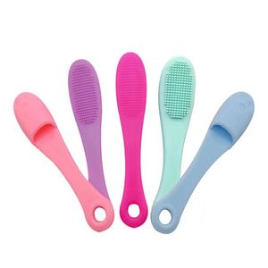 Makeup Cleaning Tool Soft Rubber Finger Wash Face Brush Nose Wing and Nose Cleaning Brush Pore Face Brush Mjuk borstad rengöringsborste Rengör Blackhead Remover