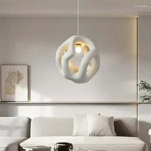 Chandeliers Twists Shaped Home Decoration Droplight Nordic White Black Design Bedroom Table Pendent Lamp
