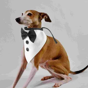 Abbigliamento per cani Sciarpa triangolare per animali domestici Asciugamano per la bocca Papillon da matrimonio Completo (l) Bandane per cani Festa triangolare