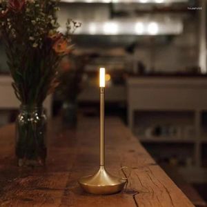 Table Lamps Lamp For Bedroom Rechargeable Wireless Touch Light Camping Candle Creative Atmosphere USB-C Desk Night Lighting