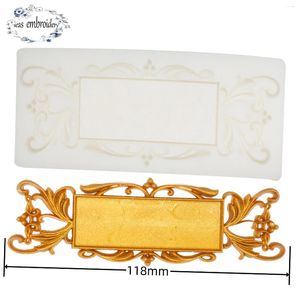 Baking Moulds Flower Po Frame Wreath Silicone Mold Fondant Mould Cake Decorating Tools Chocolate Gumpaste Sugarcraft