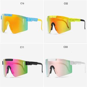 Модные роскошные солнцезащитные очки 2024 года, уличные очки для велоспорта, двойные широкие розово-красные широкие поляризованные зеркальные линзы, оправа Tr90, защита от UV400, чехол 5a