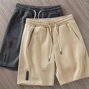 Men's Shorts Waffle For 2024 Summer Trend Casual Pants Fashion High-end Loose Fitting Sports Clothing