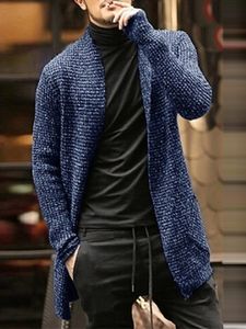 Spring Casual Knited Cardigan Sweater Men Vintage V Neck Long Sleeve Slim Knit Jacket For Mens Knitwear Streetwear 240130