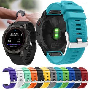 Titta på band för Garmin Fenix ​​7 7x 7s 6 6s 6x Pro GPS 5 5x 5s Plus Quick Release Strap Silicone Armband Replacement Watchband Wristbands