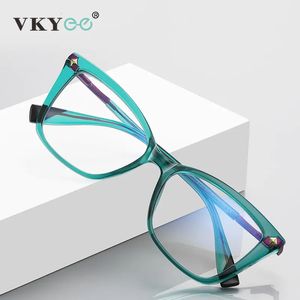 VICKY Zwykłe koty oka oko oko okularów na receptę Hiperopia Kobiety czytanie CR39 antynogeki optyczne okulary okulary optyczne PFD2127 240124