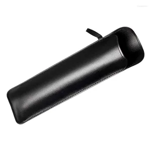 Storage Bags High-end Black PU Leather Umbrella Cover Portable Waterproof Pocket Water Absorbent Bag