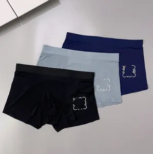 Boxer European Herrkläder Sömlös butik Ice Silk Hateble Boxers Head Fashion Brand High-End Boxed