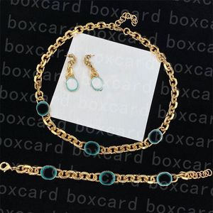 Smyckesdesigner halsband armband ring set valentine jubileum dag kvinnor hänge halsband med presentförpackning paket födelsedag dag1828