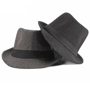 Breda brimhattar ht3410 män hösten vinter hatt vintage fedoras casual trilby manlig svart band retro jazz mode fedora för män1273f