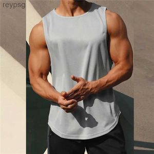 Erkek tank üstleri erkekler yaz hızlı kurutma spor salonu gömlek sokak kolsuz tişörtler için erkekler için fitness singlets spor yelek giyim yq240131