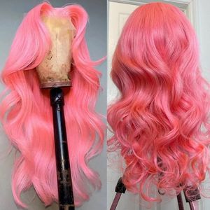 Peruker peruanska mjukt hår Glueless Honey Blonde Body Wave Spets Front Wig 13x4 Färgad spets främre mänskliga hår peruker HD syntetisk spetsförslutning