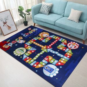 Baby Spielen Kinder Klettern Matte Cartoon Puzzle Fliegen Schach junge Teppich Schlafzimmer Wohnzimmer Flur Große Teppich Zimmer Nachttisch tapis 240131