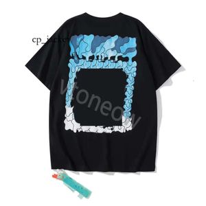 Off White Shirt 2023 Новая модная роскошная одежда Мужская футболка и женские свободные футболки Топы Мужская повседневная уличная рубашка с граффити Толстовка Мужские футболки Off White 4242