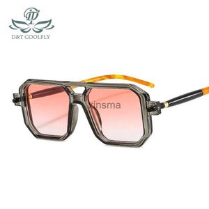 Óculos de sol d t 2022 nova moda retângulo óculos de sol mulheres homens gradientes lente quadrada pc quadro de liga luxo marca designer óculos de sol uv400 yq240131