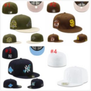 2024 Nyaste monterade hattar Snapbacks Hat Baskall Caps All Team Logo Man Woman Outdoor Sports broderi Bomull Flat Stängda Beanies Flex Sun Cap Size 7-8 H2-11.10