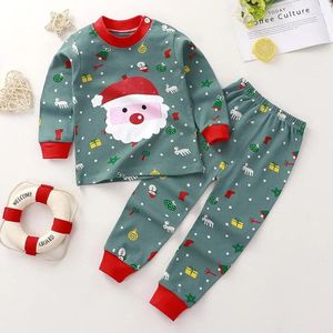 Set di abbigliamento Pigiama per bambini in puro cotone Pigiama per bambina per neonato Simpatico cartone animato Abbigliamento per la casa per bambini