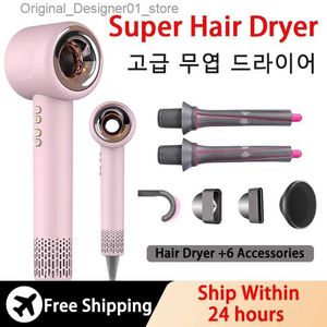 Hair Dryers Leafless Hair Dryers Professional Blow Dryer Negative Ionic Blow Hair Dryer For Home Appliance With Salon Style Q240131