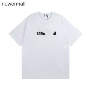 Tshirts 짧은 Balencaigaly 저항성 캐주얼 Balencigalaly New Mens 소프트 주름 인쇄 편지 패션 학생 커플 남성 안감 030014 Cotton Sku9