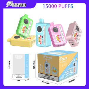 Origin descartável vape Puff 15K FM15000 puff 15000 Vape E-cigarros vapes dispositivo 5% 25ml Bobina de malha pré-preenchida 850mAh Box Mod Airflow Bateria ajustável Big Cloud