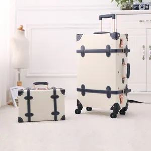 Suitcases 20 Inch Retro Drawbar Box Caster Wheel Men And Women Luggage Password Boarding