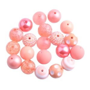 ビーズkwoi vita am019 lt coral color mix for Kids for Kids custom desgin chunky beadedネックレスジュエリー20mm 50pcsたくさんたくさん