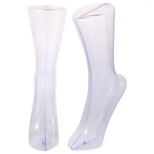 Dekoratif Plakalar 2 PCS Plastik Şeffaf Ayak Kalıp Çorapları Derleme Ayakkabı Mıknatısı Manken Modeli Sahte Erkek ve Kadınlar