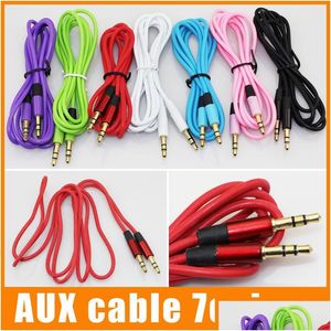 Audio Cables & Connectors Aux Auxiliary 3.5Mm Male To O 1.2M Stereo Car Extension For Digital Device Drop Delivery Electronics A/V Acc Dhguq