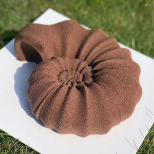 Bakning formar 3d conch silikon kaka chokladbitar mögel havs snigel mousses mögel skal chiffong kakor pan polymer lera hantverk