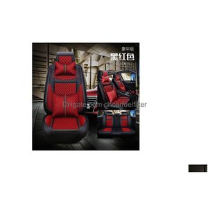 Car Seat Covers 23 Years Of All-Inclusive Ancient Leather Linen Cushion Four Seasons Five-Seat Er Drop Delivery Mobiles Motorcycles Dhdck