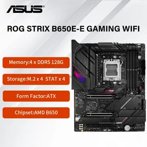 Материнские платы ASUS ROG STRIX B650E-E GAMING WIFI Материнская плата с разъемом AMD AM5 4 X DIMM Макс.128 ГБ памяти DDR5