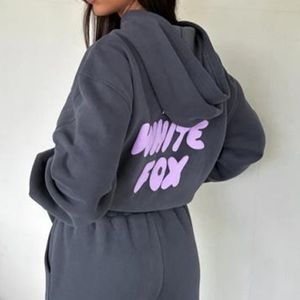 Whies Fox Hoodie Tracksui ses clohing se kobiety dwuczęściowe se wiosenne winiar Auumn nowy bluza z kapturem modowy spory długie rękawy sporami z kapturem 324