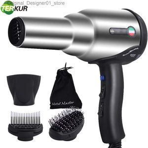 Secadores de cabelo 8000W Secador de sopro com difusor Iônico Secador de cabelo com vida útil estendida Motor AC 2 velocidades e 3 configurações de calor Botão de fechamento frio Secagem rápida Q240131