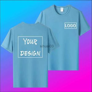 Męskie koszulki Summer Summer Short Shors T-Shirt Design Fitness Oddychanie Szybki suchy top niestandardowy druk haftowy wzór mężczyzn i kobiety