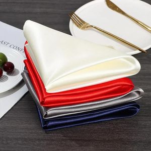 Table Napkin Simple Square Polyester Segment Cloth Luxury Banquet Dinner Wedding Layout Desktop Decoration Fabric Sadden Placemat