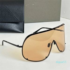 Designer Mens Shielding Fashion Womens Goggles Large Oval Metal Frame Black Lens Riding Sunglasses Travel Fishing Glasses with Original Box