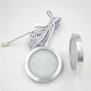 DC12V LED LED Light 2835 Puck pod szafką garderobą z 2 -metrową lampą 2 -metrową drut 3M tylna lub śruba instalacja kitch246k