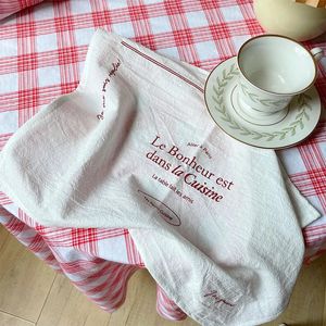 30x40cm Retro English Letter Cotton Table Napkin Cloth Kitchen Desktop Mat Vintage Napkin Shooting Pography Background Props 240802