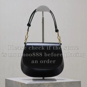 12A All-New Mirror Quality Designer Small Saddle Bag 24cm Underarm Hobo Bag Calfskin White Purse Luxury Handbags for Women Real Leather Shoulder Strap Bag with Box