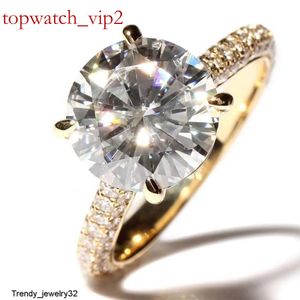 Hot Sale Fashional 14K Yellow Gold Halo Moissanite Engagement Diamond Ring for Woman