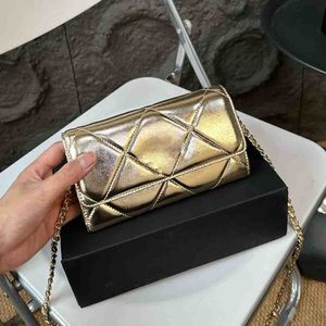 Vintage 19 Bag Women Designer Wallet 19cm Hollowed Out Badge Trend Coin Purse Flap Luxury Card Holder Lambskin Matelasse Chain Underarm Bag Evening Clutch Pochette