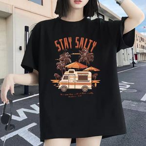 New Womens Tshirts Sport Crew Neck Breathable Tops Tees Unisex 100% Cotton 230g beach Skull T Shirts Women