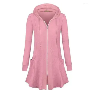 Women's Hoodies Loose Mid-length Hooded Cardigan Casual Fall And Winter